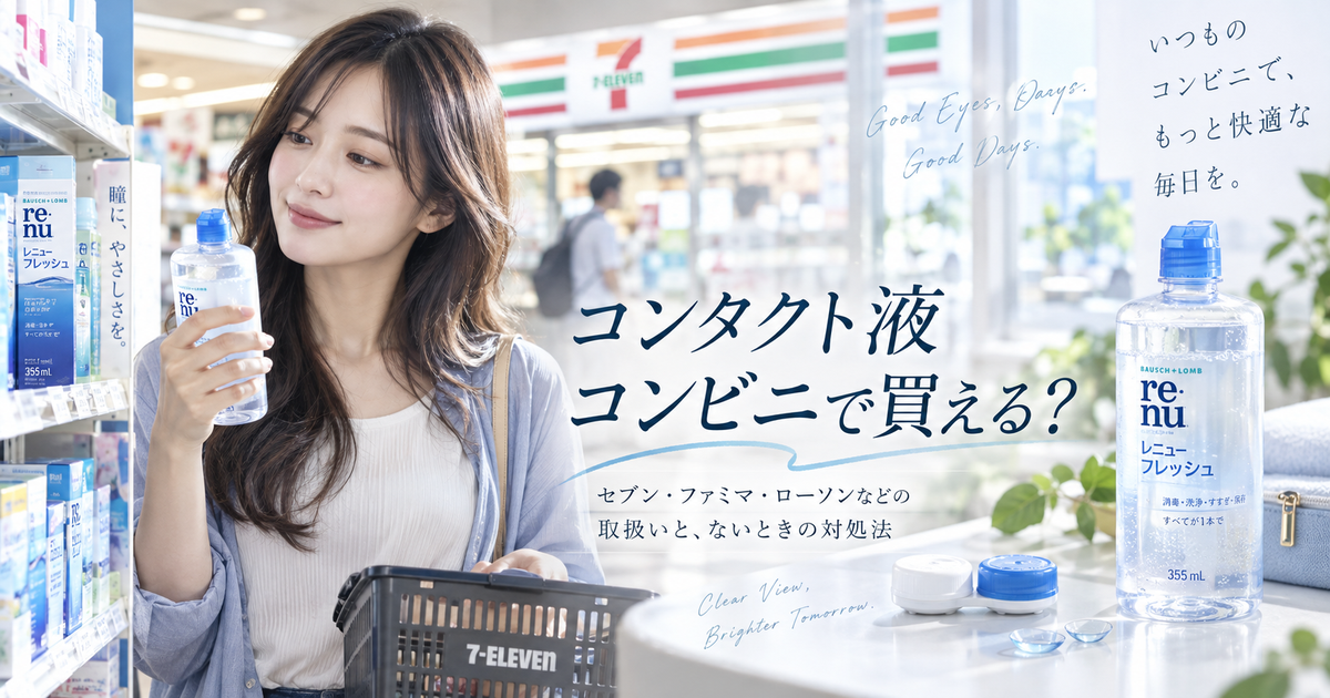 コンタクト液はコンビニで買える？セブンなどの取扱状況やないときの対処法が見つかる！